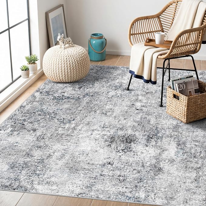 5 Square Area Rug: Washable Low Pile Carpet - Image 2