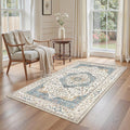 3x5 Washable Entryway Rug: Non-Slip Soft Vintage Floral Indoor Area Rug by homewill