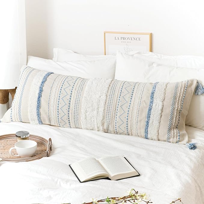 BlissBlush 20X54 Oversized Large Lumbar Pillow Cover by BlissBlush