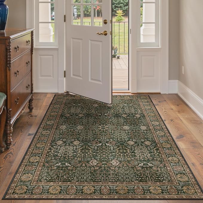 Bavni Washable Rugs 4x6-Machine Washable Rug Lightweight Low Pile, Vintage by BAVNI