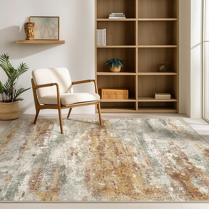 Area Rugs 6x9 for Living Room Bedroom, Modern Abstract Machine Washable Rug - Image 4