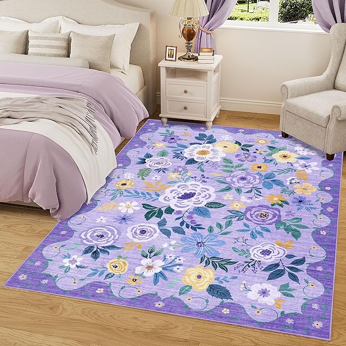 DUKINO 8x10 Area Rug, Floral Rugs - Image 2