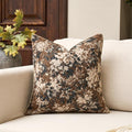 Yangest Neutral Floral Pillow Cover 18 x18 Inches, Vintage Chenille Square by Yangest