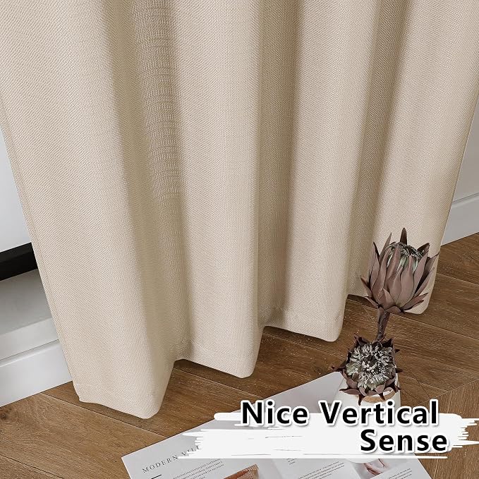 Gwine Linen Valance for Windows, Light Filtering Faux Linen Textured Kitchen - Image 7