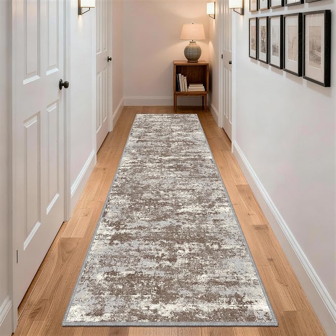 Non Slip Floor Runners for Dogs 2.6x8 Washable Runner Rug Abstract, Joint - Image 7