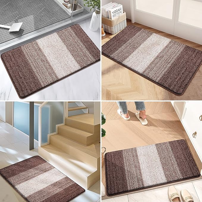 Kitinjoy Indoor Outdoor Door Mat, 48x32 Non-Slip Absorbent Dirt Trapper - Image 6