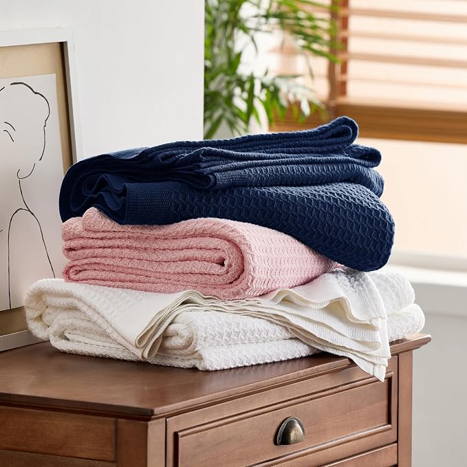 Bedsure Gentlesoft 100% Cotton Blanket Queen Size - Image 8