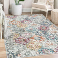 Lahome Moroccan Trellis Washable Small Area Rug, 3x5 Black Rug by Lahome