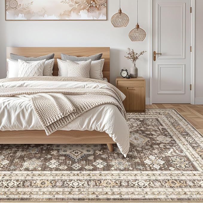 Vintage Living Room Area Rug 5x8 - Image 6