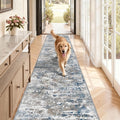 Non Slip Floor Runners for Dogs 2.6x12 Washable Runner Rug Abstract, Joint by TTelephant