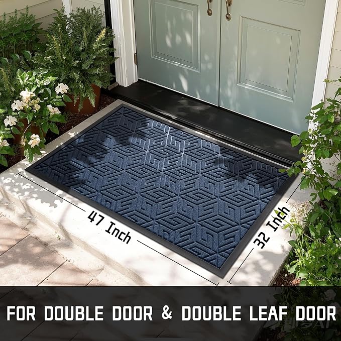 Yimobra Large Door Mat 47x32, All-Weather Waterproof Outdoor Mats - Image 2