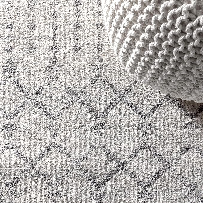 JONATHAN Y Boho Vintage Diamond Cream/Gray Indoor Area Rug 2X3 ft, Moroccan Hype - Image 4