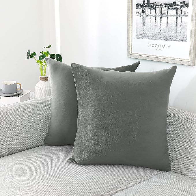 NiNi ALL Decorative Throw Pillow Covers Velvet Soft by NiNiALL