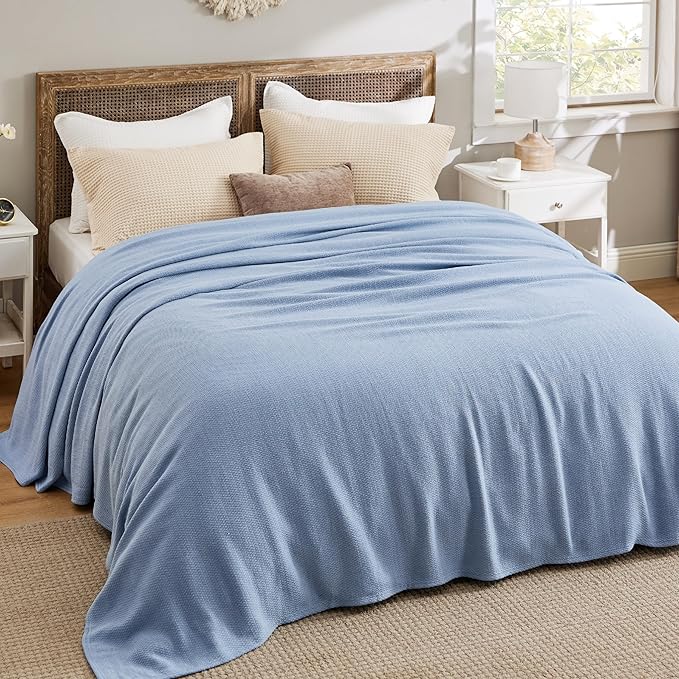 Bedsure GentleSoft 100% Cotton Blanket King Size - Image 5
