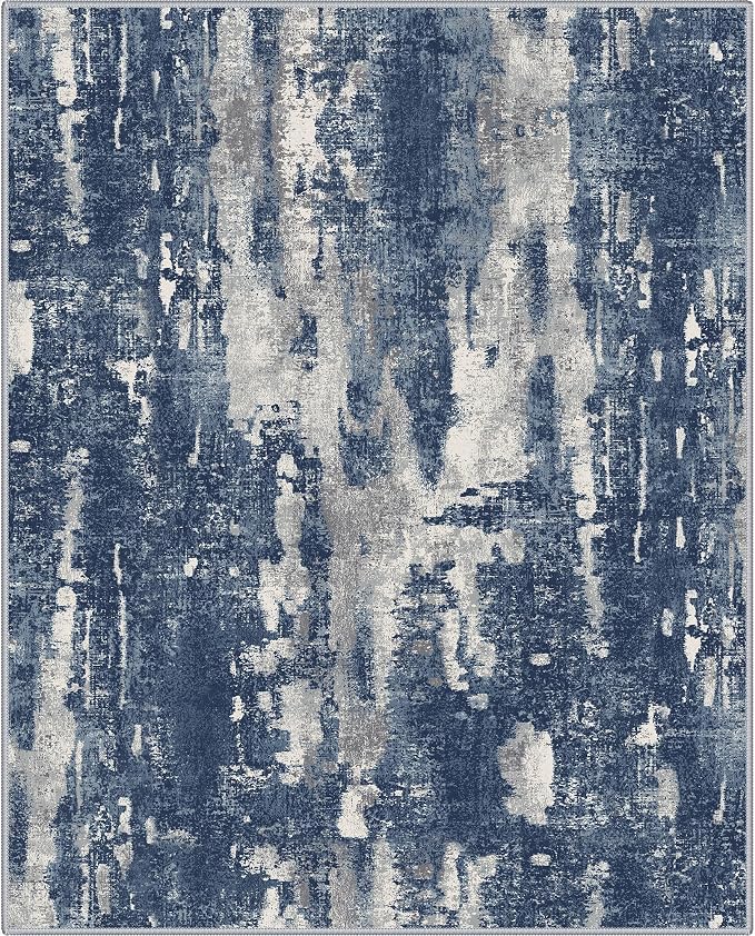 GENIMO 8x10 Area Rugs for Living Room, Machine Washable Non Slip Rugs, Low Pile - Image 5