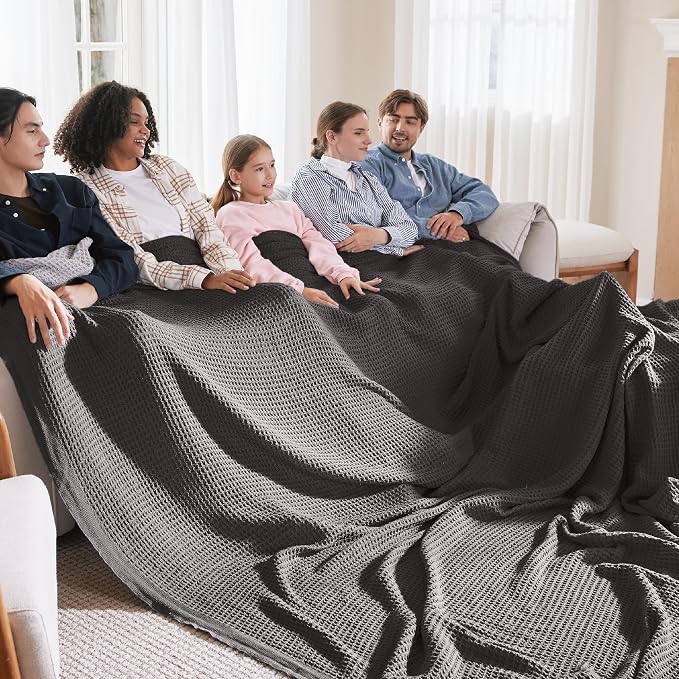 Bedsure Gentlesoft 100% Cotton Big Blanket Oversized King by BEDSURE