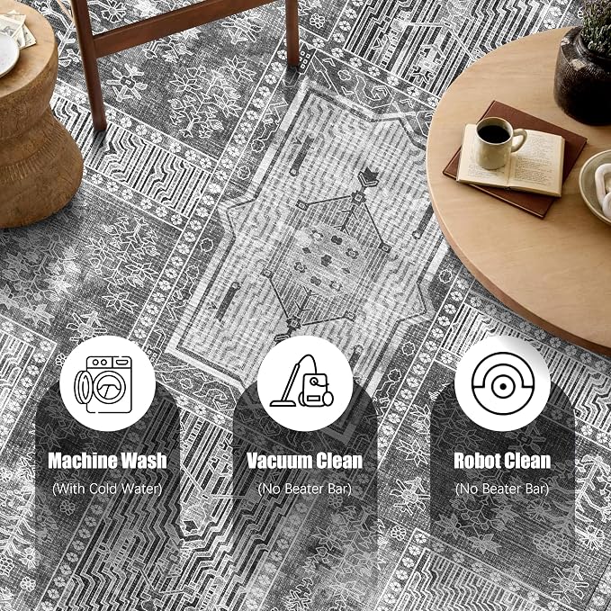 YARNSCAPE Vintage 6' x 9' Washable Area Rug - Image 4