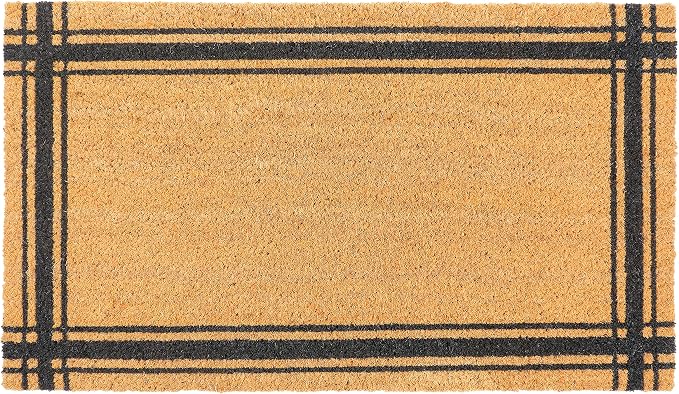 KAF Home Coir Doormat, Heavy-Duty, Weather Resistant, Non-Slip PVC Backing by KAFHome