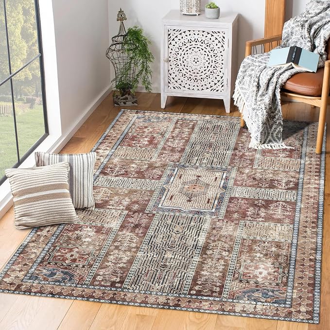 YARNSCAPE Vintage 6' x 9' Washable Area Rug - Image 5