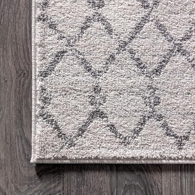 JONATHAN Y Boho Vintage Diamond Cream/Gray Runner Rug 2X14 ft, Moroccan Hype - Image 7
