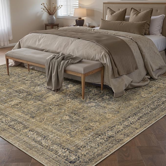 PureCozy 5x7 Brown Black Area Rug - Image 4