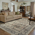 PureCozy Vintage Area Rug 6x9 Brown Washable Living Room Large Carpet Non Slip by PureCozy