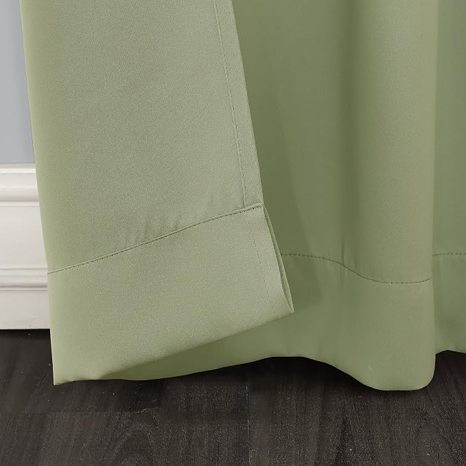 Sun Zero Easton Energy Saving Blackout Grommet Curtain Panel, Sage Green - Image 3