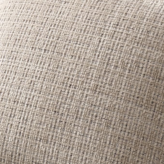 ZeeMart Fine-Textured Throw Pillow Covers Set of 2, 18x18 Inch Latte, Soft - Image 4