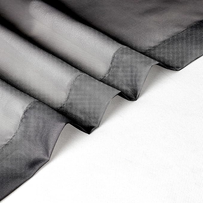 Chyhomenyc Black Sheer Curtains 45 Inches Length 2 Panels, Light Filtering Soft - Image 9