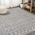 JONATHAN Y Boho Vintage Diamond Gray/Ivory Runner Rug 2X10 ft, Moroccan Hype by JONATHANY