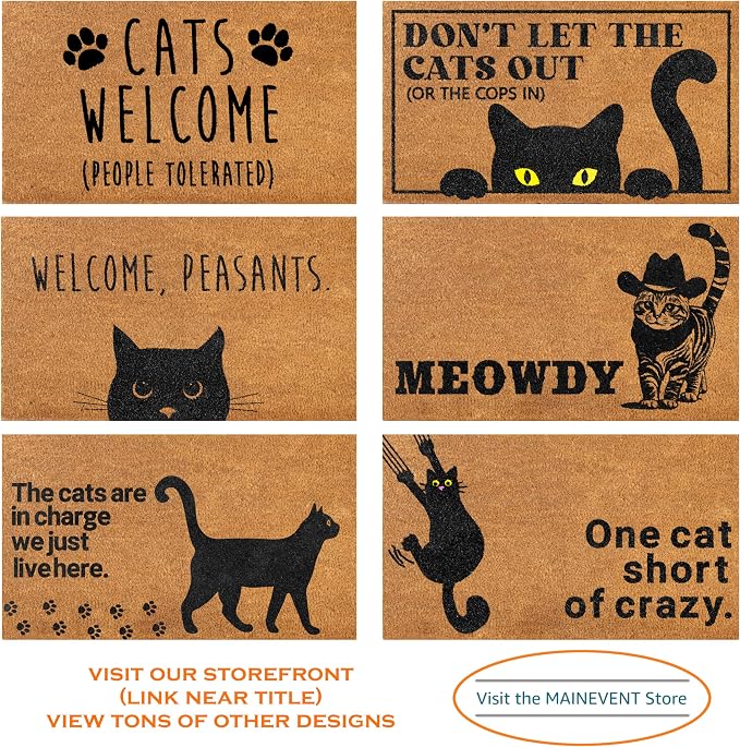 MAINEVENT Welcome Peasants Cat Doormat 50x15 Inch, Large Welcome Mat - Image 5
