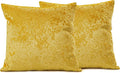 NiNi ALL Decorative Throw Pillow Covers Velvet 26x26 Inch Pack of 2 Gold by NiNiALL