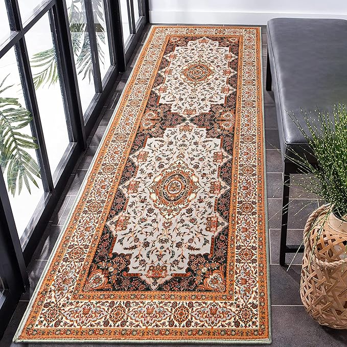 Runner Rug for Bedroom, 2x6Ft Machine Washable Area Rugs, Vintage Non-Slip Low by Rtizon
