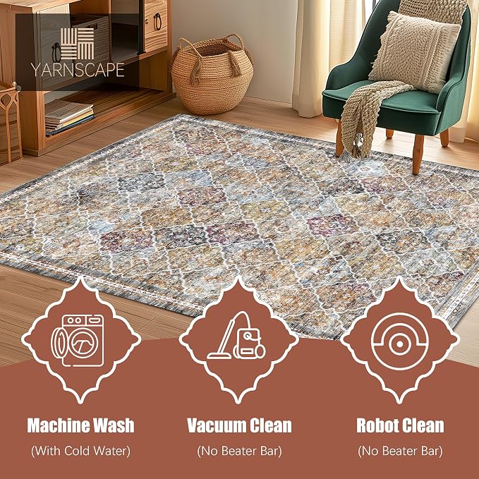 YARNSCAPE 8' x 10' Washable Area Rug - Image 7