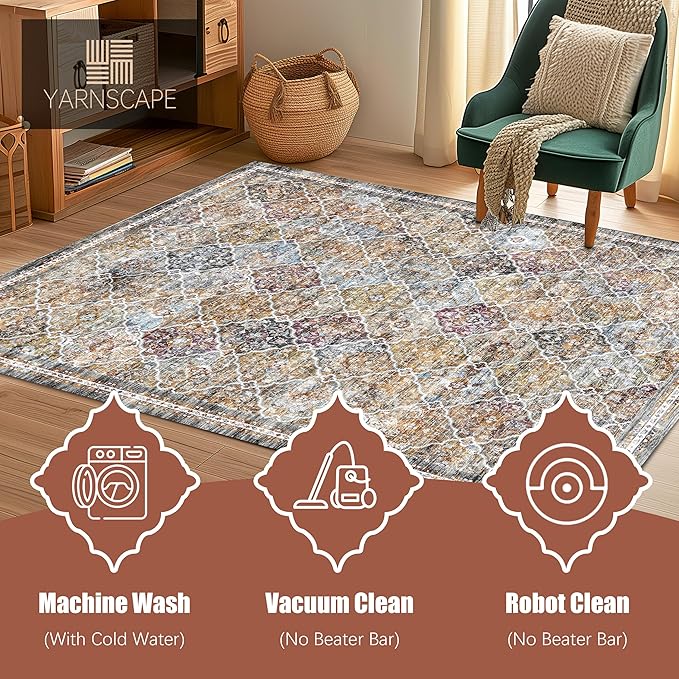 YARNSCAPE 9' x 12' Washable Area Rug - Image 7