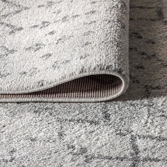 JONATHAN Y Boho Vintage Diamond Cream/Gray Indoor Area Rug 10X14 ft, Moroccan - Image 4