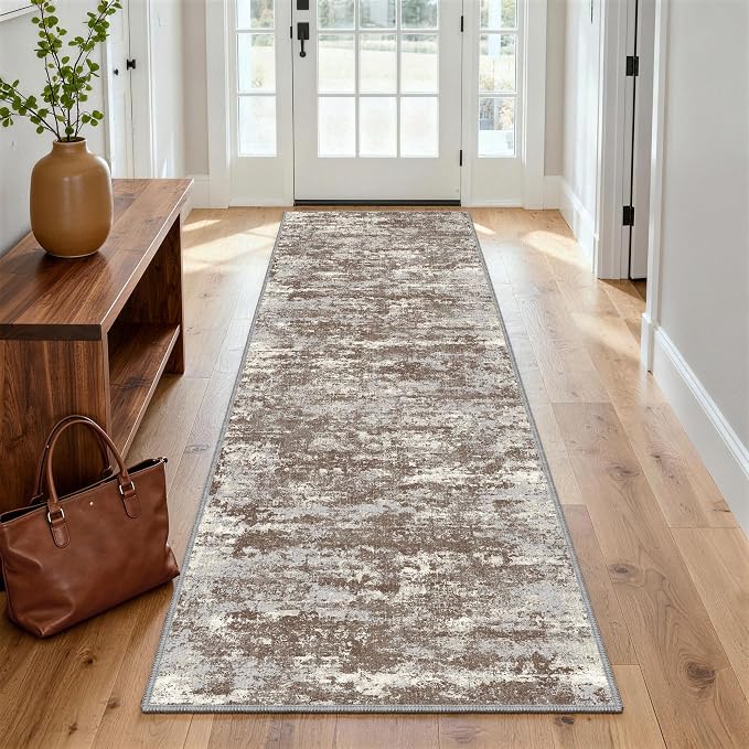 Non Slip Floor Runners for Dogs 2.6x8 Washable Runner Rug Abstract, Joint - Image 8