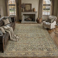 PureCozy Area Rug 5x7 Brown Living Room Washable Vintage Carpet Non Slip Indoor by PureCozy