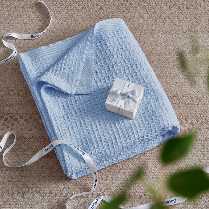 Bedsure Gentlesoft 100% Cotton Blanket Twin XL Size - Image 7