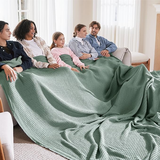 Bedsure Gentlesoft 100% Cotton Big Blanket Oversized King by BEDSURE