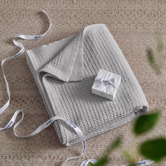 Bedsure Gentlesoft 100% Cotton Blanket Twin XL Size - Image 5
