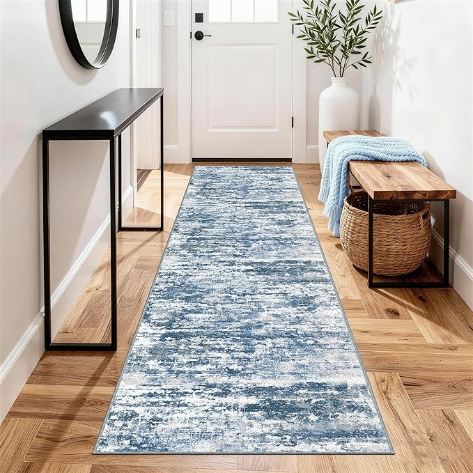 Non Slip Floor Runners for Dogs 2.6x8 Washable Runner Rug Abstract, Joint by TTelephant