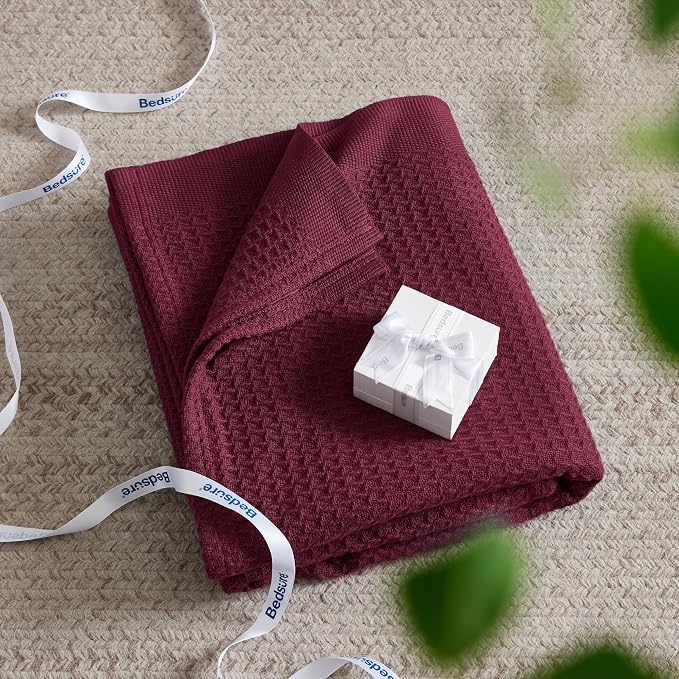 Bedsure Gentlesoft 100% Cotton Blanket Queen Size - Image 5
