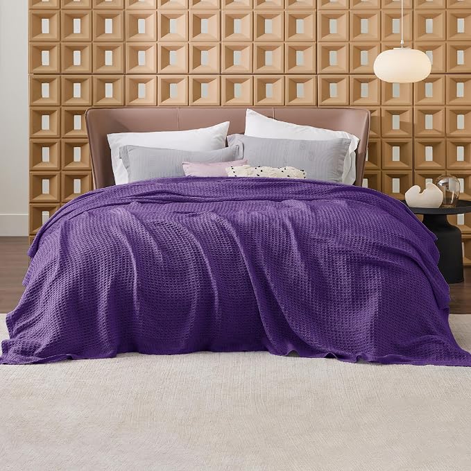 Bedsure Gentlesoft 100% Cotton Blanket Queen Size - Image 3