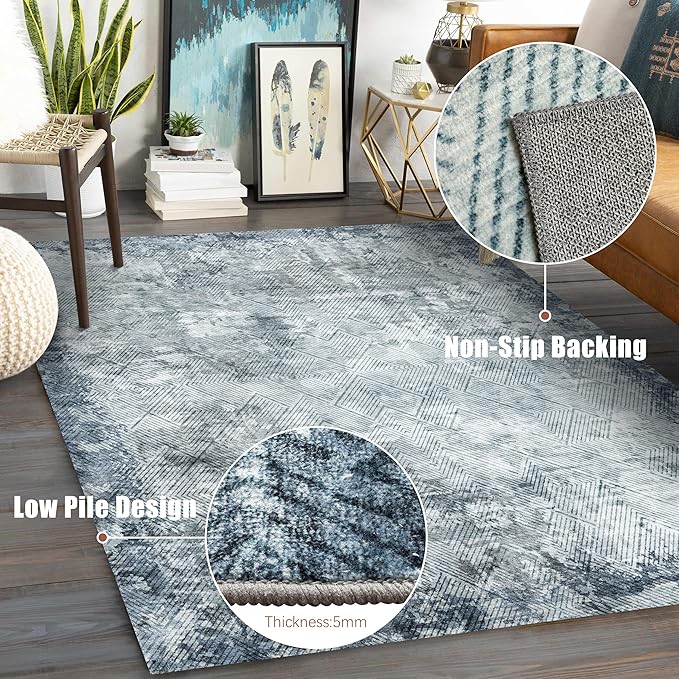 YARNSCAPE 5' x 7' Washable Area Rug - Image 6