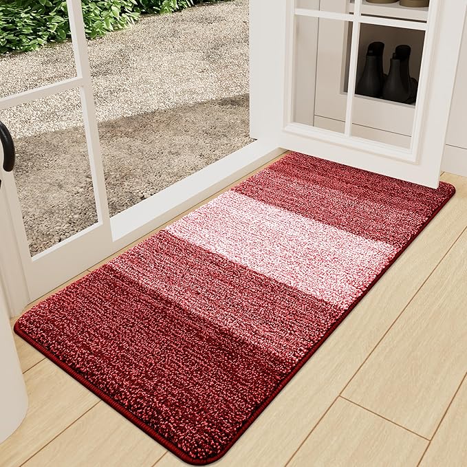 Kitinjoy Indoor Outdoor Door Mat, 59x24 Non-Slip Absorbent Dirt Trapper by Kitinjoy