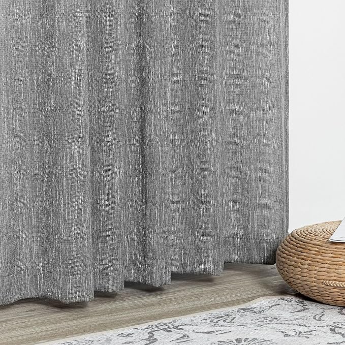 MYSKY HOME Long Sheer Curtains Farmhouse, Sliding Door Curtain - Image 4