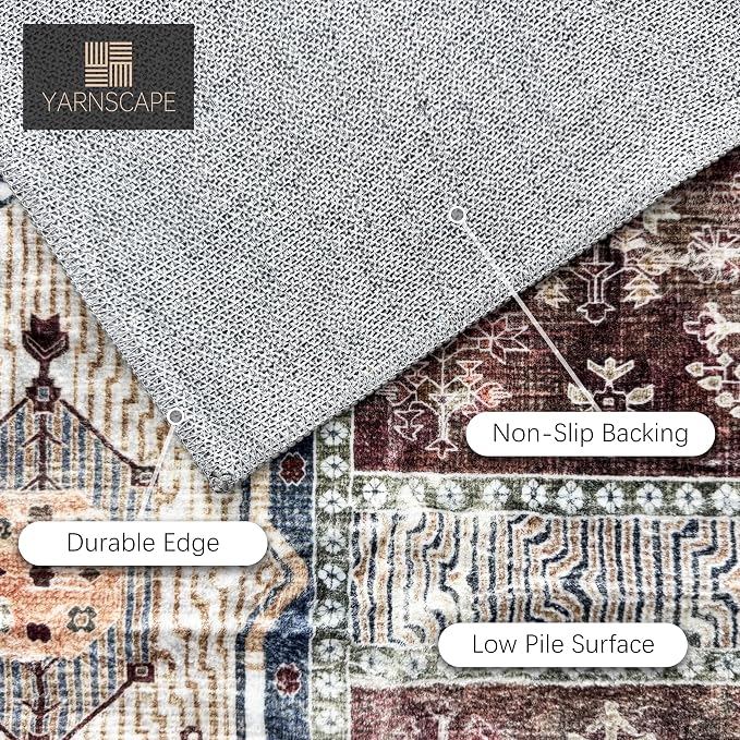 YARNSCAPE Vintage 2'6'' x 8' Washable Area Rug - Image 7