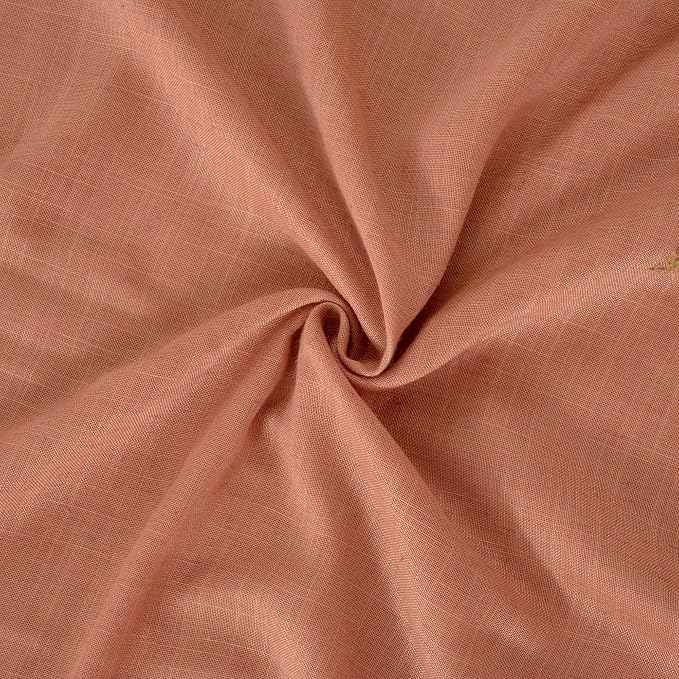 BGment Terracotta Short Linen Curtains 48 Inch Length, Burnt Orange Light - Image 9
