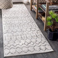 JONATHAN Y Boho Vintage Diamond Cream/Gray Runner Rug 2X18 ft, Moroccan Hype by JONATHANY